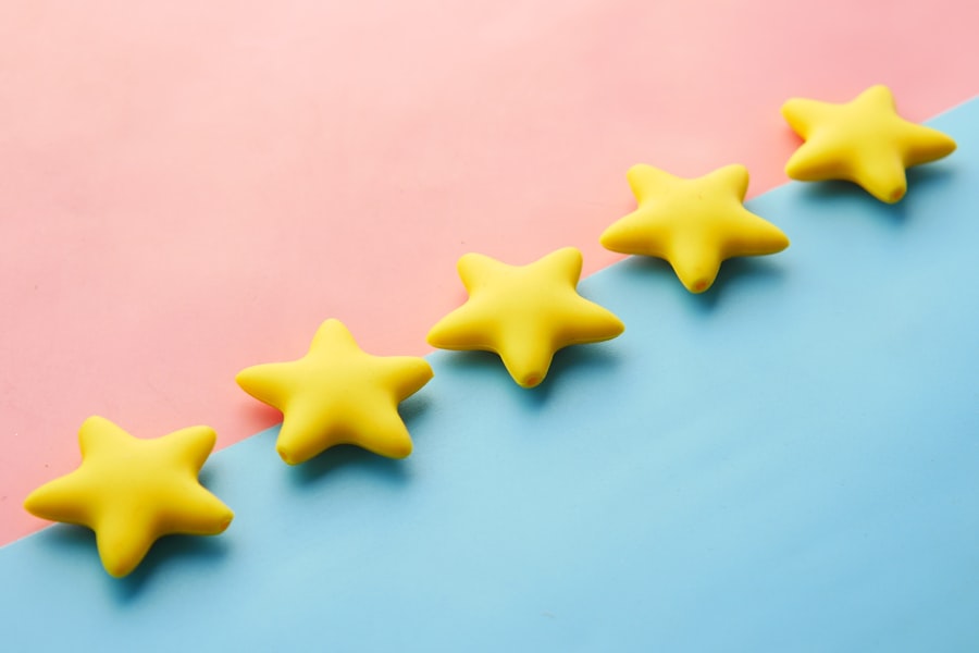 Five yellow star icons representing customer reviews